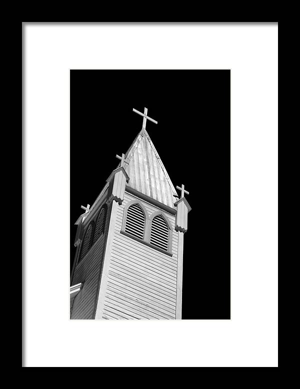 Church Steeple Framed Print featuring the photograph Immaculate Conception Church Roslyn Washington by Cathy Anderson