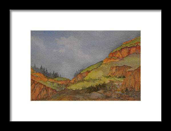 Bluffs Framed Print featuring the painting Imnaha Bluffs by Lynne Wright