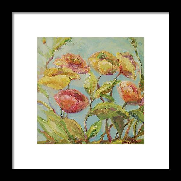 Floral Framed Print featuring the painting Impressionist Floral Painting by Mary Wolf