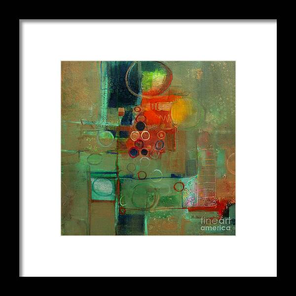 Abstract Framed Print featuring the painting Improvisation by Michelle Abrams