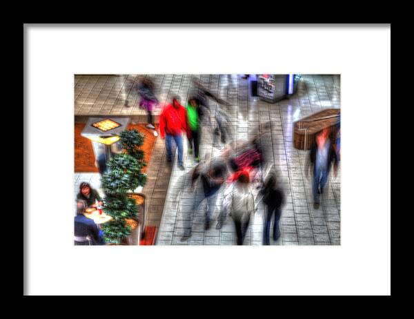 Shopping Framed Print featuring the photograph In a Hurry by Roger Passman