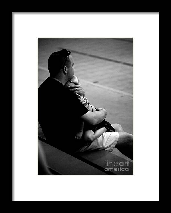 Girl Framed Print featuring the photograph In Daddy's Arms by Frank J Casella