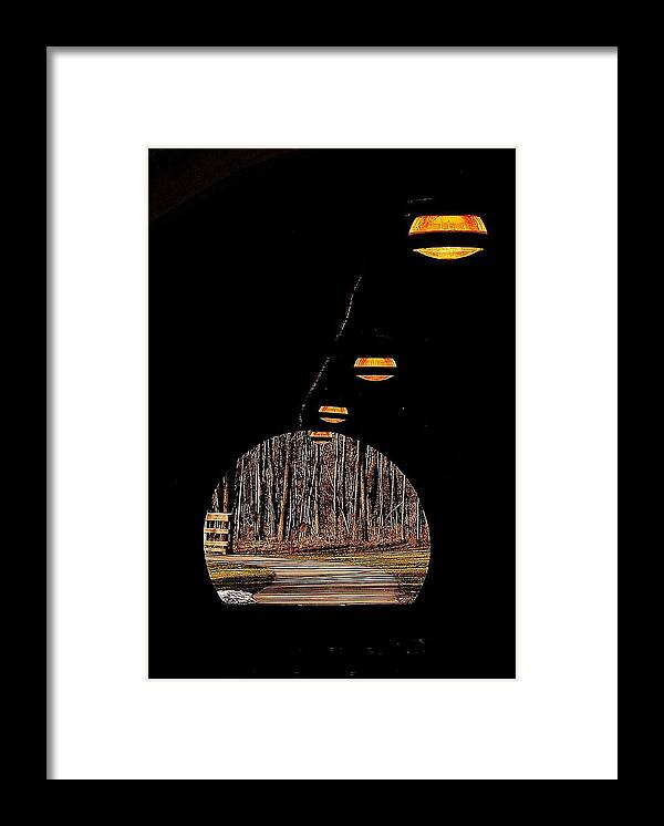 Tunnel Framed Print featuring the photograph In Deep Thought by Frozen in Time Fine Art Photography