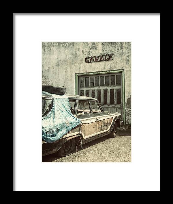 Land Vehicle Framed Print featuring the photograph In For Repairs by Shaunl