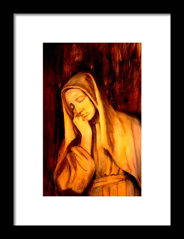 Mother Framed Print featuring the painting In Prayer by Giorgio Tuscani