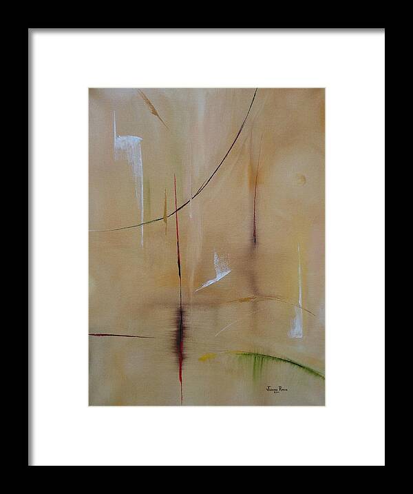 Abstract Framed Print featuring the painting In Pursuit of Youth by Judith Rhue