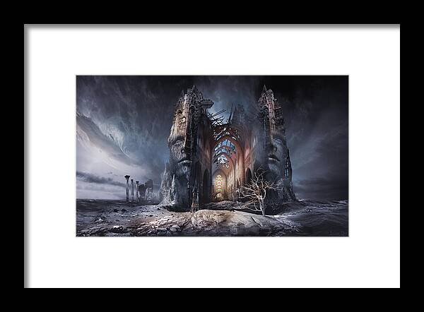 Portrait Architecture Framed Print featuring the digital art In Search of Meaning by George Grie