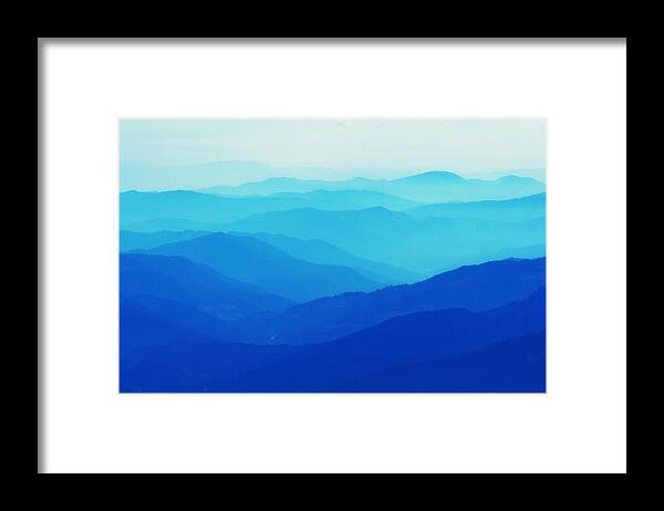 Mountains Framed Print featuring the photograph In the Blue by Lisa Chorny