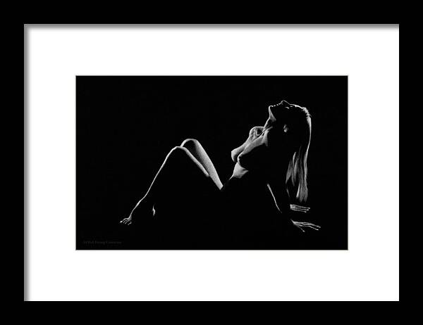 Nude Framed Print featuring the drawing In the Moment by Stirring Images