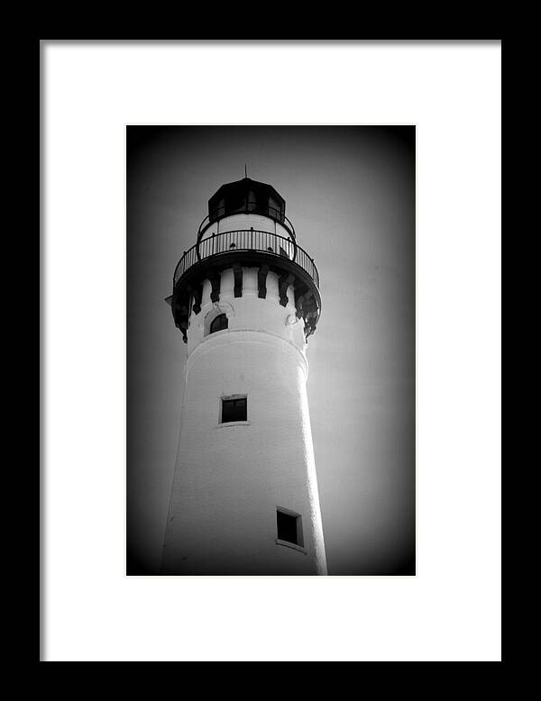Wind Point Lighthouse Framed Print featuring the photograph In The Village Of Wind Point by Kay Novy