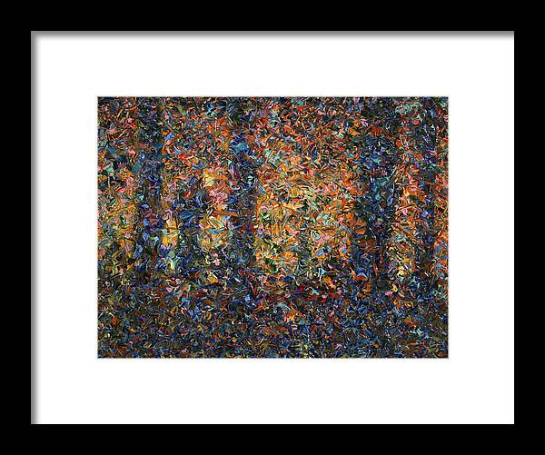 Abstract Framed Print featuring the painting In the Woods by James W Johnson