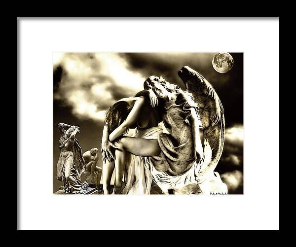 Digital Framed Print featuring the photograph inanimate Grief by Robert Michaels