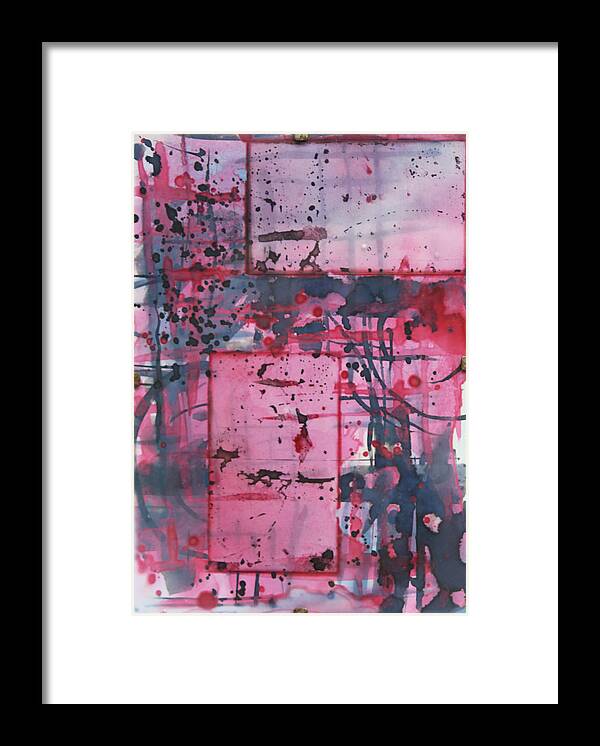 Abstract Framed Print featuring the mixed media Indefinite by Allison Fox