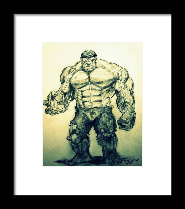 Hulk Framed Print featuring the digital art Indestructible by Mike Benton