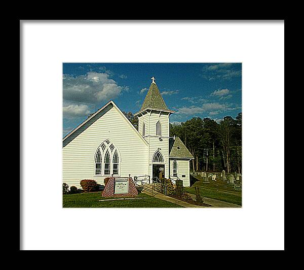 Church Framed Print featuring the photograph Indian Mission United Methodist Church Harbeson Delaware by Pamela Hyde Wilson