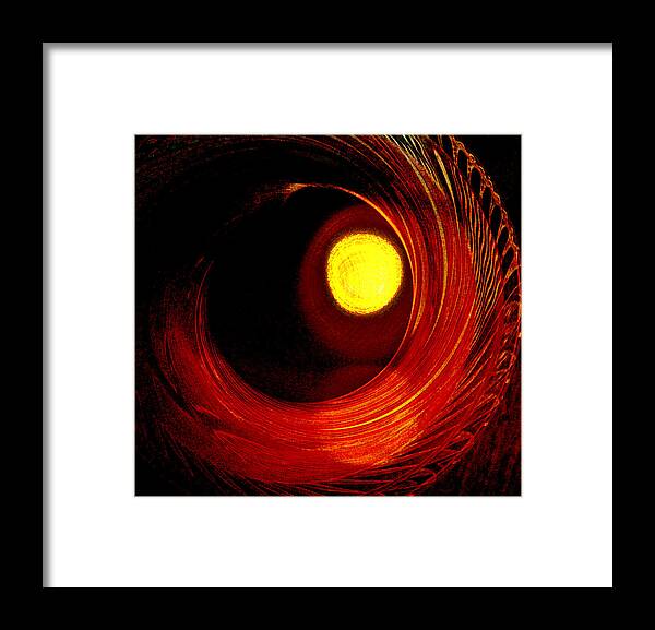 Abstract Framed Print featuring the digital art Indian Pottery as Earth Air Fire by Lenore Senior