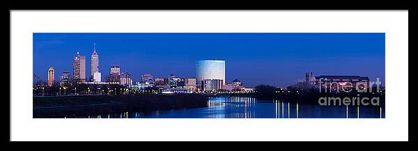 Indianapolis Framed Print featuring the photograph Indianapolis Skyline by Twenty Two North Photography