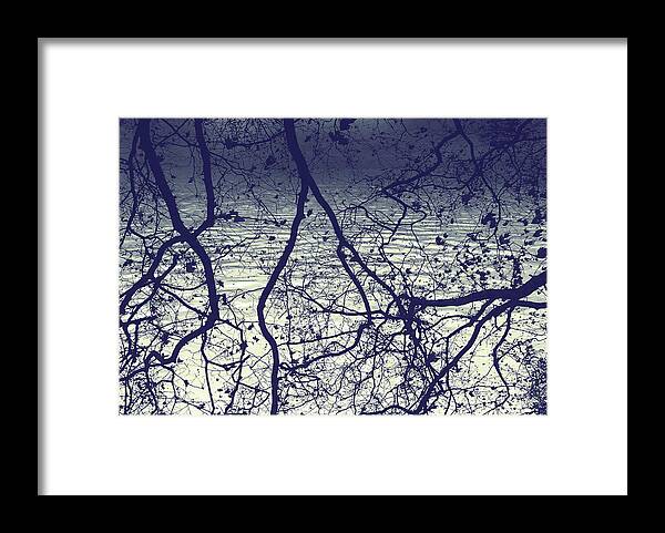 Surreal Trees Framed Print featuring the photograph Indigo Blues by Shawna Rowe