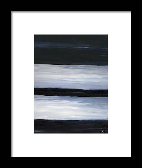 Abstract Framed Print featuring the painting Indigo Blur III by Tamara Nelson