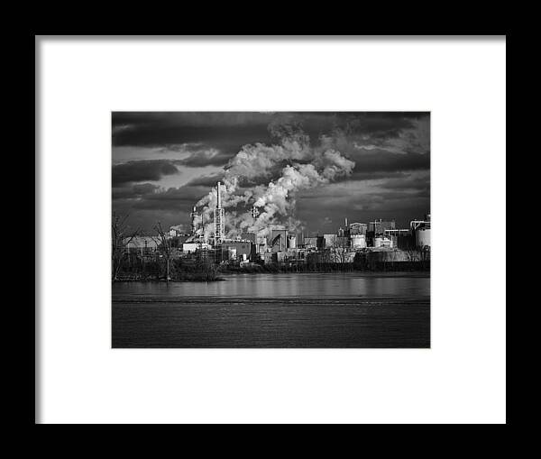Industry In Black And White Framed Print featuring the photograph Industry In Black and White 1 by Thomas Young