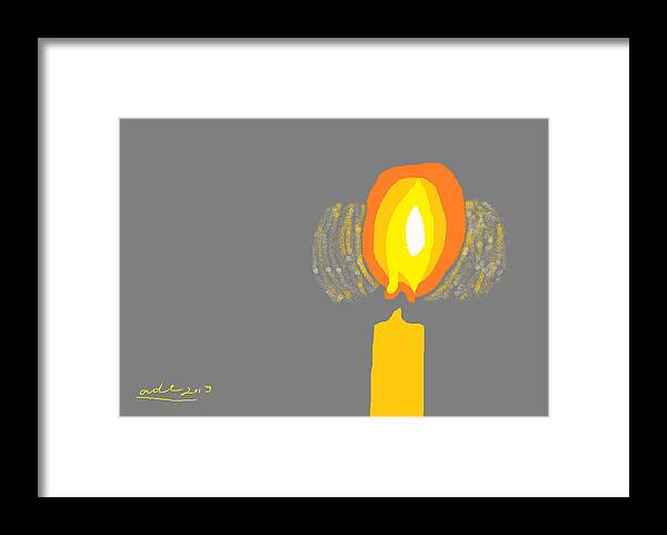 Beeswax Candles Framed Print featuring the painting Inner Flame by Anita Dale Livaditis