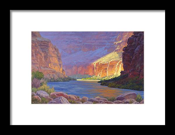 Grand Canyon Framed Print featuring the painting Inner Glow of the Canyon by Cody DeLong