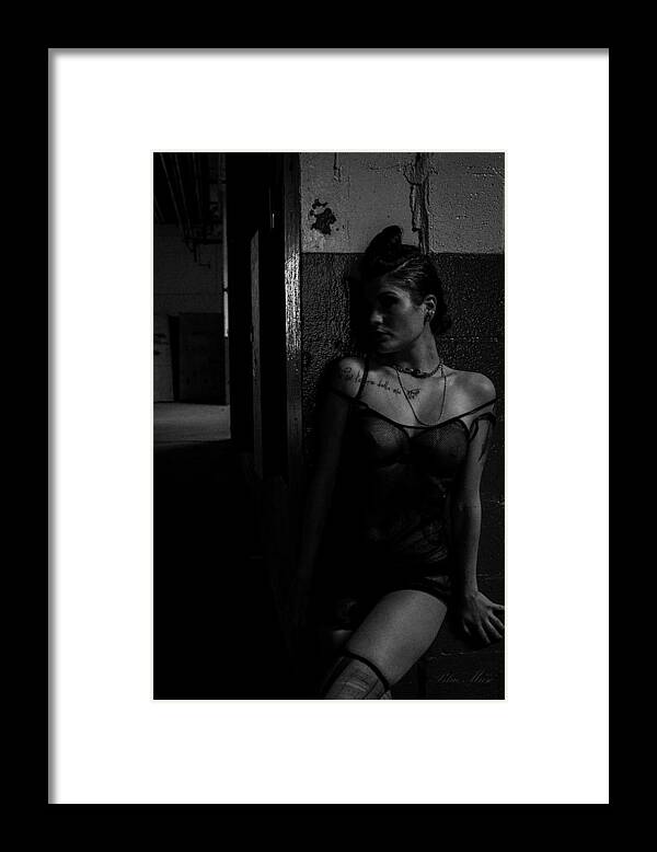 Black And White Framed Print featuring the photograph Innocence Lost by Blue Muse Fine Art
