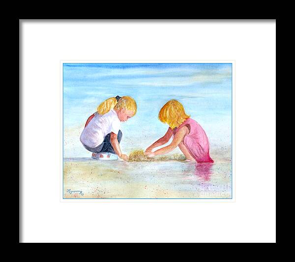 Water Framed Print featuring the painting Innocence by Mariarosa Rockefeller