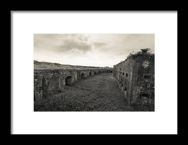 Fort Macomb Framed Print featuring the photograph Inside Fort Macomb by David Morefield