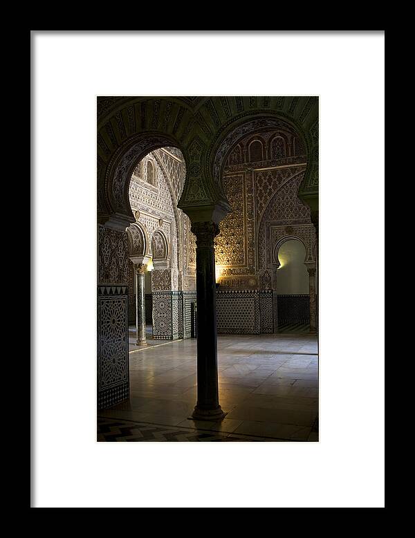 Seville Framed Print featuring the photograph Inside the Alcazar of Seville by Lorraine Devon Wilke