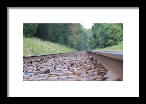 Train Framed Print featuring the photograph Inside the Rails by Rob Luzier
