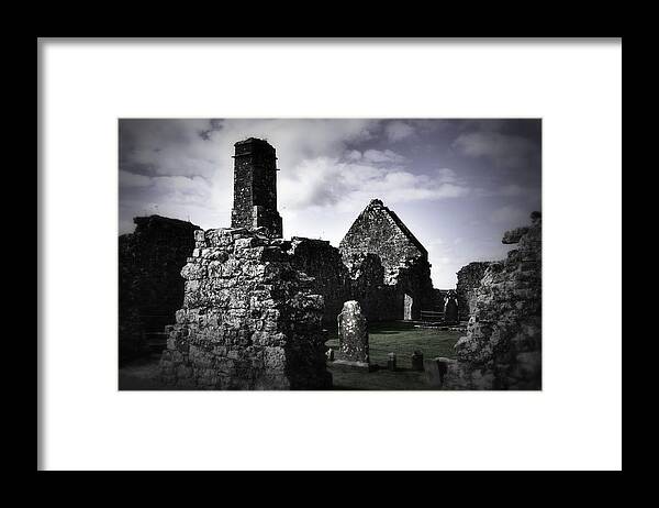 Ireland Framed Print featuring the photograph Inside the Walls at Clare Abbey II by Nadalyn Larsen