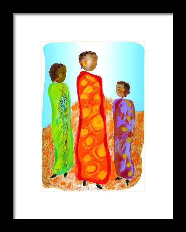 People Framed Print featuring the digital art Inspired by Gerty by Mary Armstrong