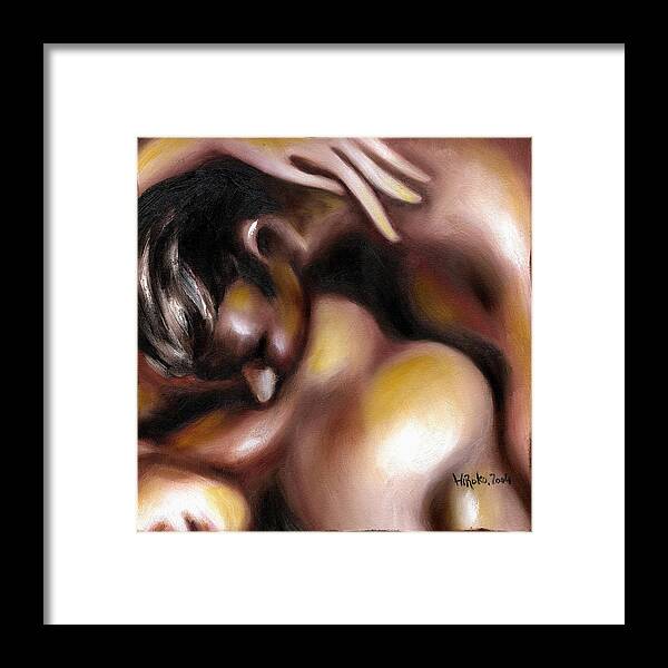 Painting Of Love Framed Print featuring the painting Instinct by Hiroko Sakai