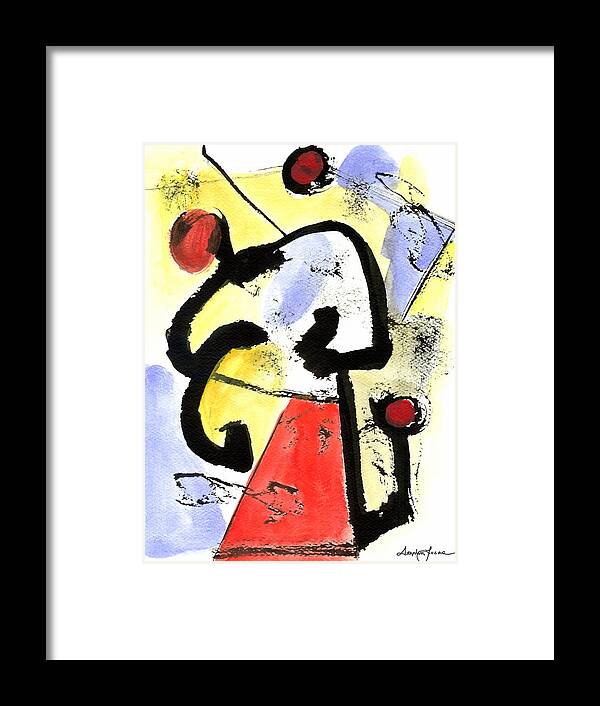 Abstract Art Framed Print featuring the painting Intense and Purpose 1 by Stephen Lucas
