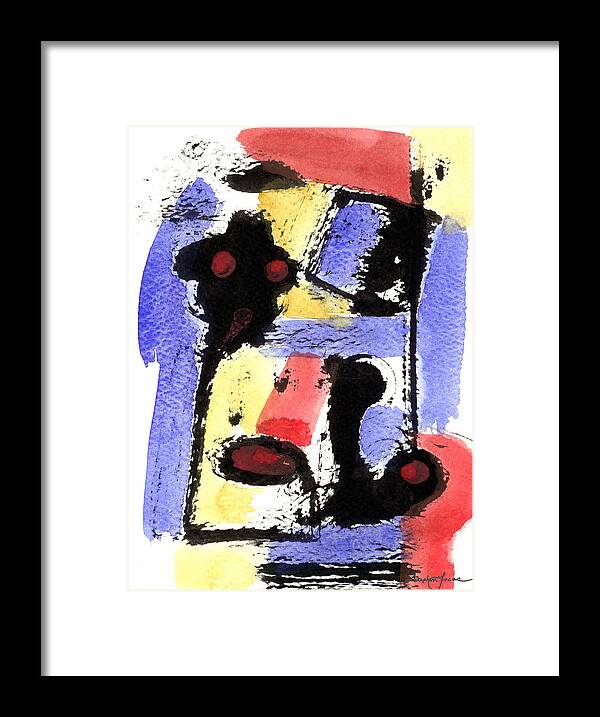 Abstract Art Framed Print featuring the painting Intense and Purpose 2 by Stephen Lucas