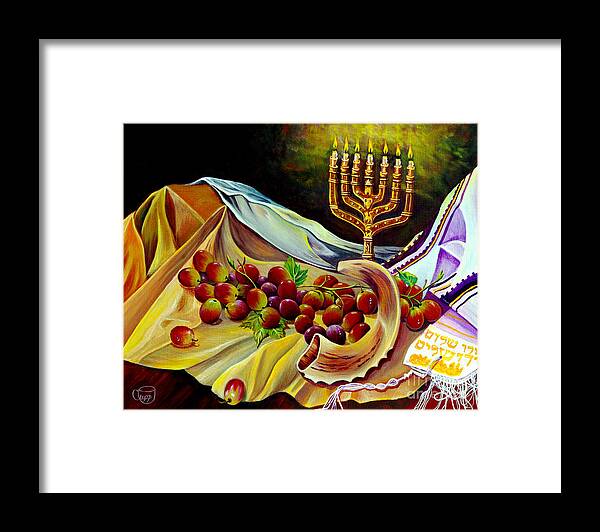 Shofar Framed Print featuring the painting Intercession by Nancy Cupp