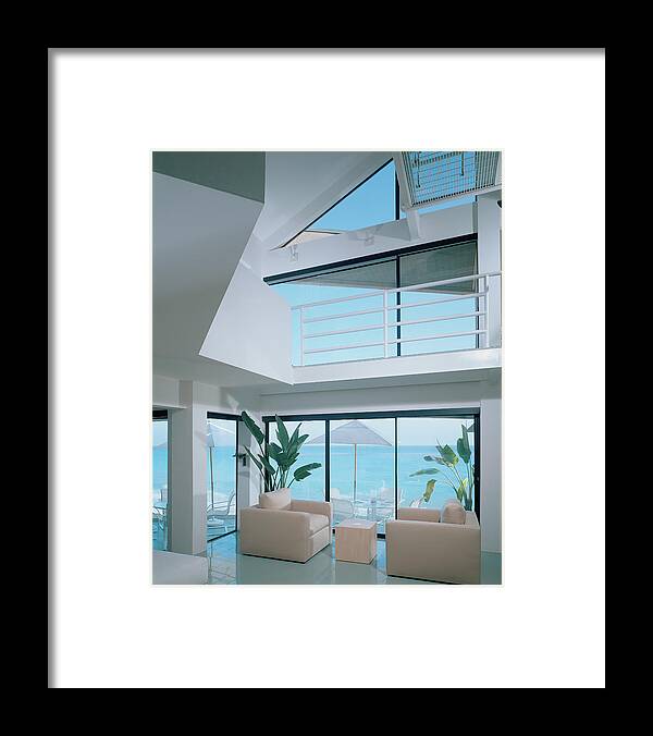No People Framed Print featuring the photograph Interior Of Seaside Resort by Mary E. Nichols