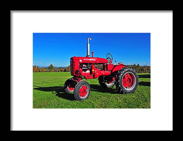 Tractor Framed Print featuring the photograph International tractor by Jim Boardman