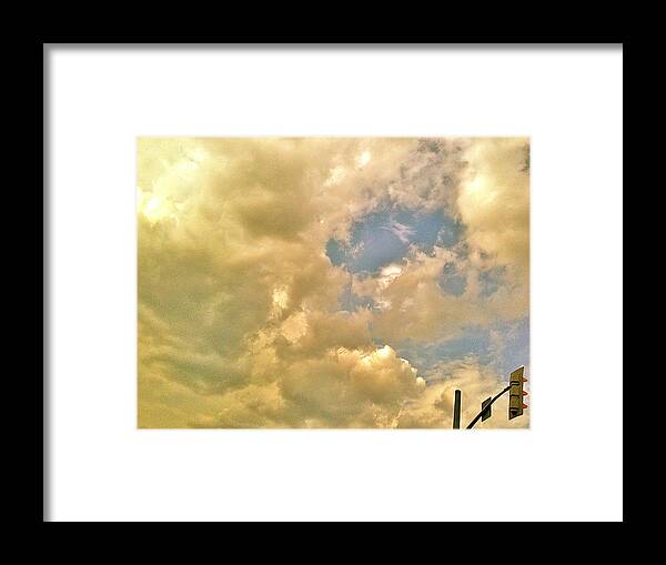 Clouds Framed Print featuring the photograph Intersection by Brooke Friendly