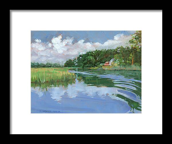 Marsh Framed Print featuring the painting Into the Marsh by Marguerite Chadwick-Juner