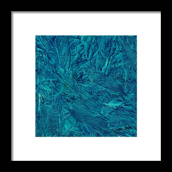 Abstract Framed Print featuring the painting Intricate Blue by Kendall Kessler