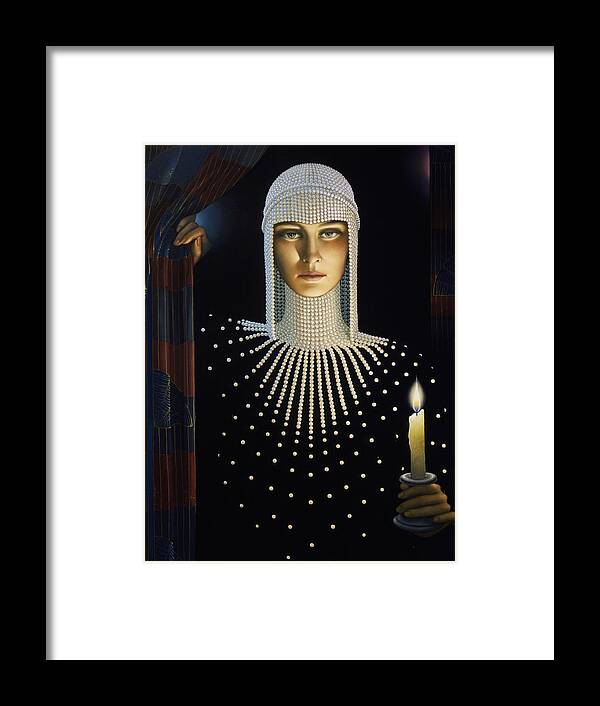 Intrique Framed Print featuring the painting Intrigue by Jane Whiting Chrzanoska