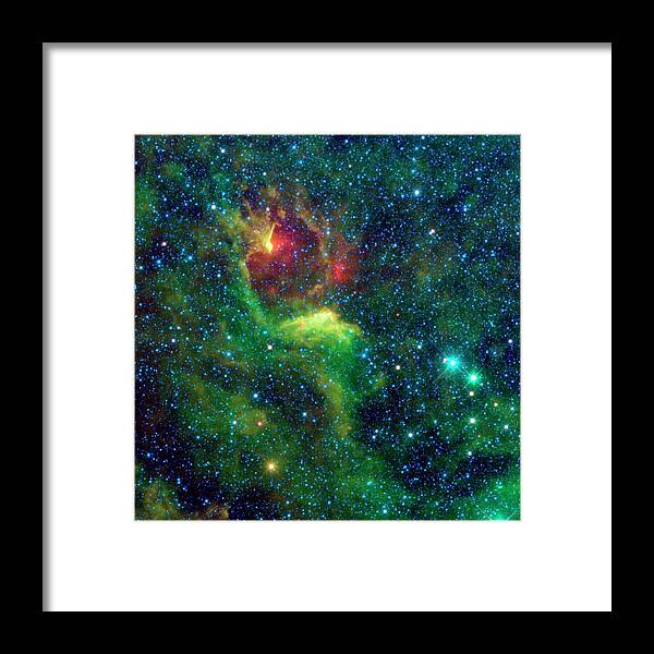 Iras 12116-6001 Framed Print featuring the photograph Iras 12116-6001 Nebula by Nasa/jpl-caltech/ucla/science Photo Library
