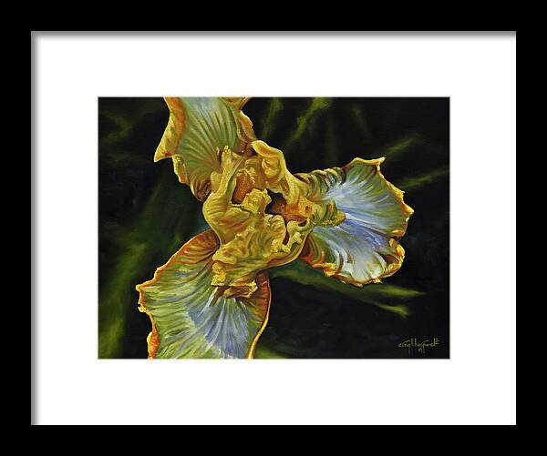 Iris Framed Print featuring the painting Iris by Craig Burgwardt