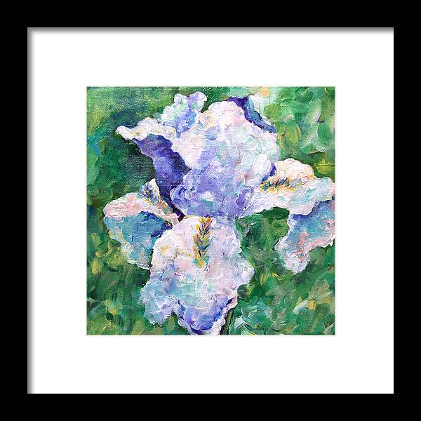 Iris Framed Print featuring the painting Iris by Sally Quillin