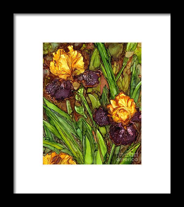 Iris Framed Print featuring the painting Iris by Vicki Baun Barry