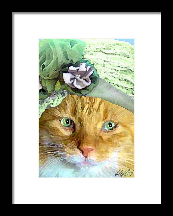 Cat Framed Print featuring the painting Irish Cat by Michele Avanti