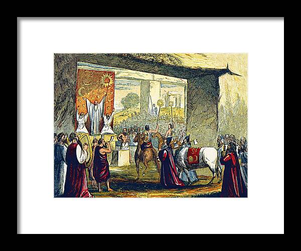 Religion Framed Print featuring the photograph Iron Age, Druid Religious Festival by British Library