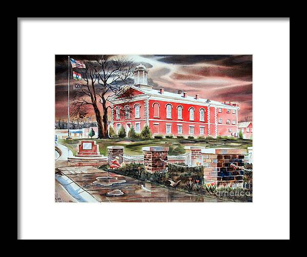 Iron County Courthouse No W102 Framed Print featuring the painting Iron County Courthouse No W102 by Kip DeVore
